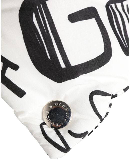 Dolce & Gabbana Black Logo Print Whole Head Wrap Capello Hat Polyester for men