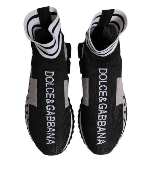 Dolce & Gabbana Black Portofino Slipon Sneaker Chunky Sole