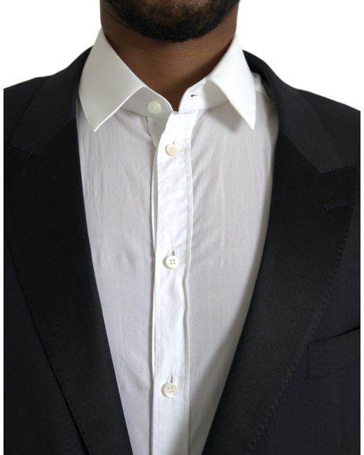 Dolce & Gabbana Black Martini Single Breasted Coat Blazer for men