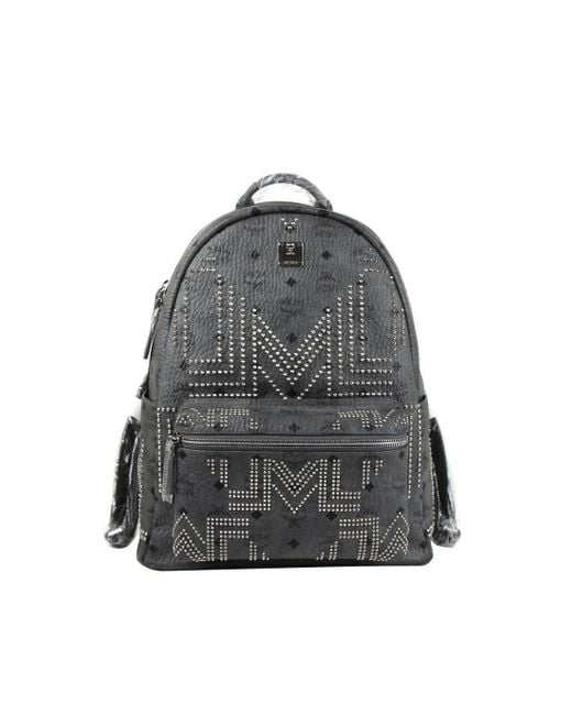 Mcm medium cheap studded backpack