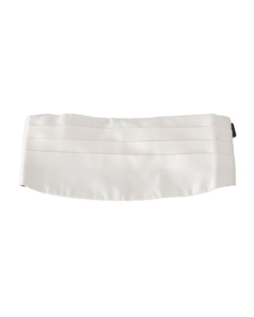 Dolce & Gabbana Black Waist Belt 100% Silk Cummerbund for men