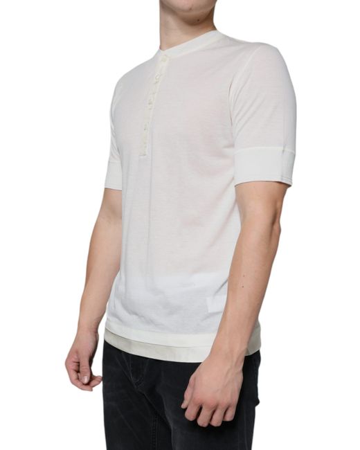 Dolce & Gabbana White Cotton Short Sleeves T-Shirt for men