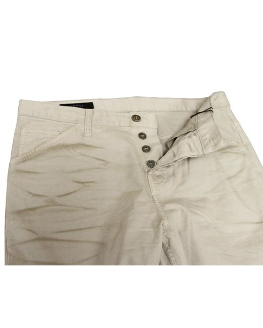 Gucci Natural Dirty Washed Casual Pants (G 46 30 Us) for men
