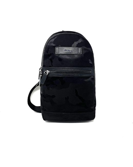 Michael Kors Synthetic Kent Camo Print Nylon Slingpack Backpack in Blue