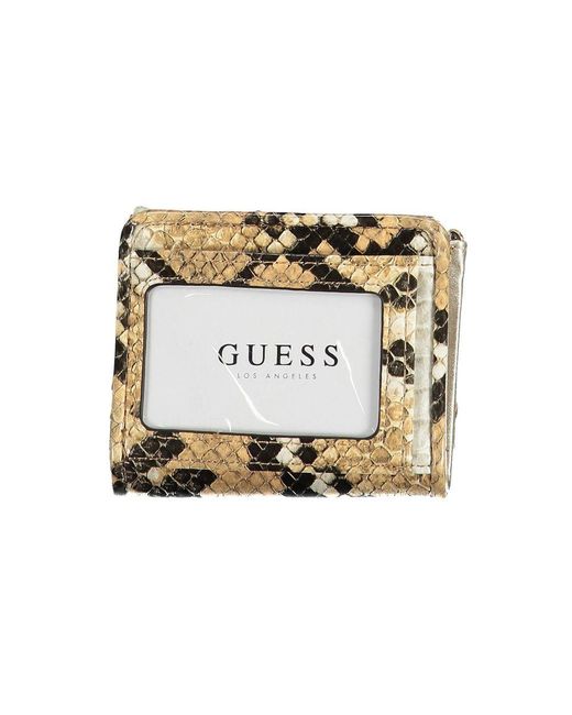 Guess Metallic Beige Polyethylene Wallet