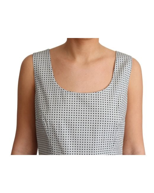 Dolce & Gabbana Black Polka Dotted Cotton A-Line Dress