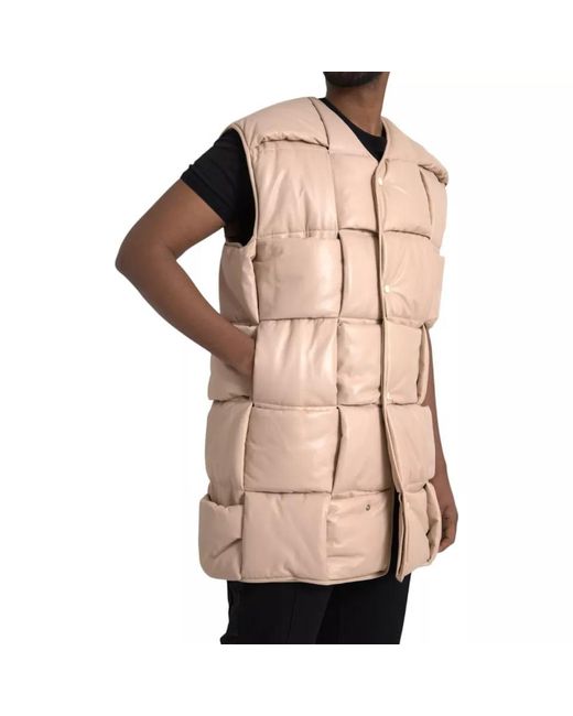 Bottega Veneta Natural Padded Leather Vest Long Puffer Vest 681156V0Vh0 for men