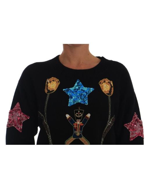Dolce & Gabbana Black Nutcracker Sweater Tsh1904