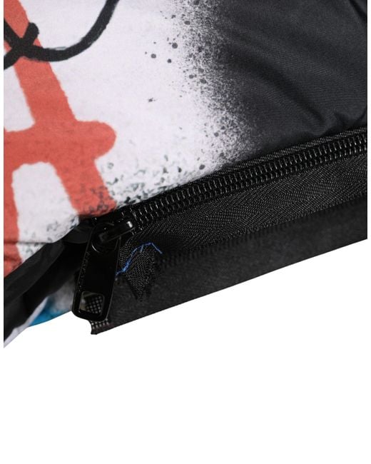 Dolce & Gabbana Blue Graffiti Whole Head Wrap Capello Hat Polyester for men