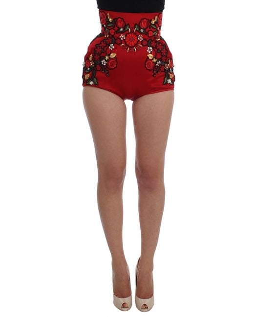 Dolce & Gabbana Red Short Shorts