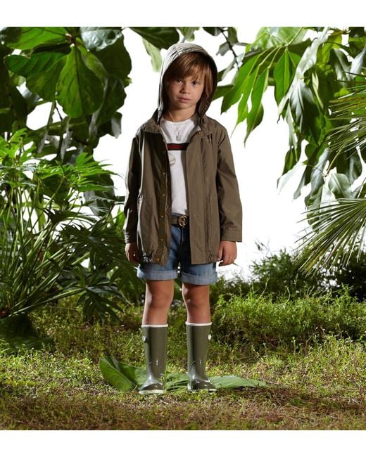 Gucci Green Kids Children's Rubber Rain Boot W/Horsebit