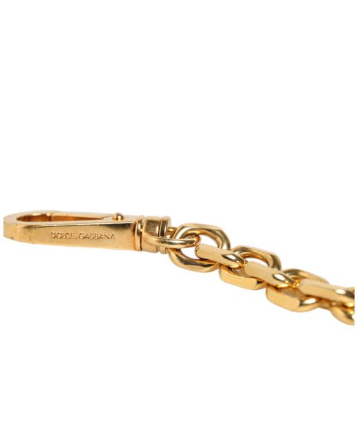 Dolce & Gabbana White Leather Chain Bag Accessory Shoulder Strap