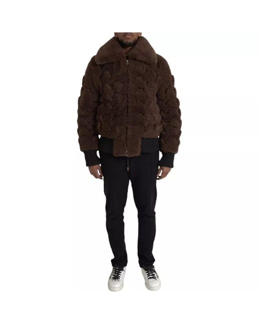Bottega Veneta Black Fur Lamb Shearling Coat Jacket for men