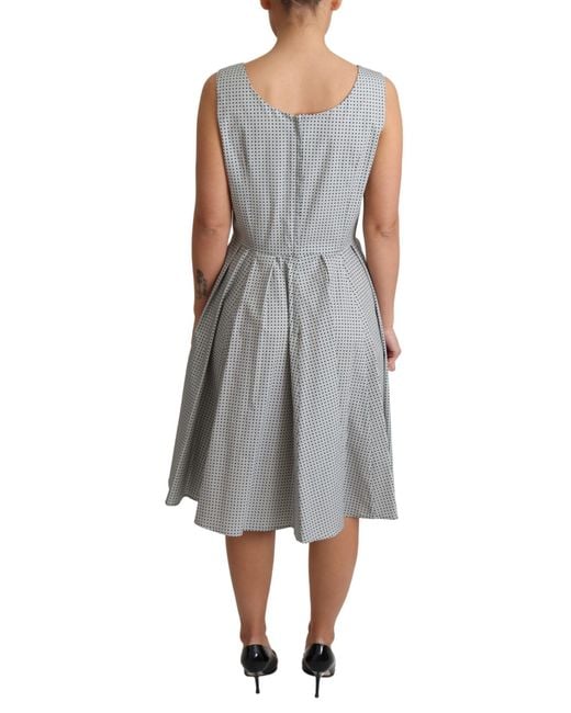 Dolce & Gabbana Black Polka Dotted Cotton A-Line Dress