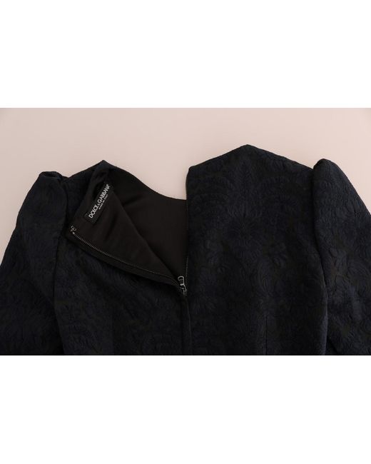 Dolce & Gabbana Dolce Gabbana Black Blue Flare Mini Dress