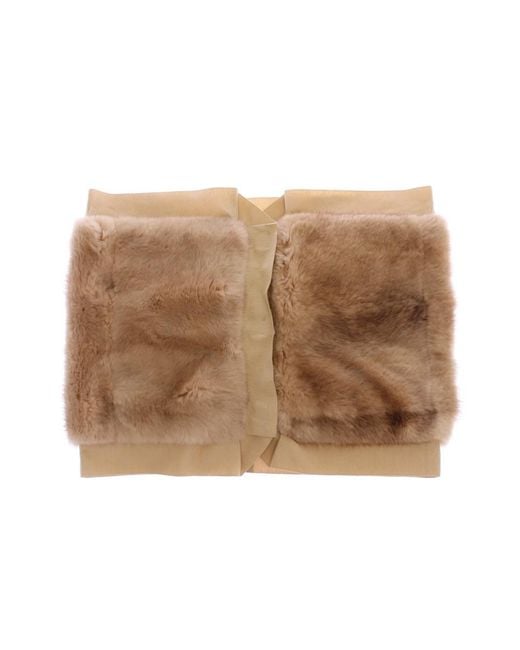 Dolce & Gabbana Brown Mink Fur Scarf Foulard Neck Wrap