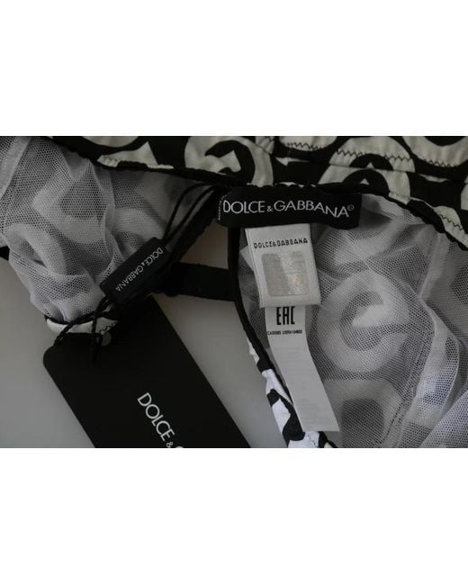 Dolce & Gabbana Black Dg Mania Print Sleeveless Swimwear Clothing