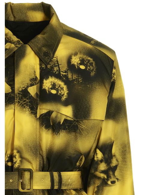 Prada Yellow Polyamide Parka for men