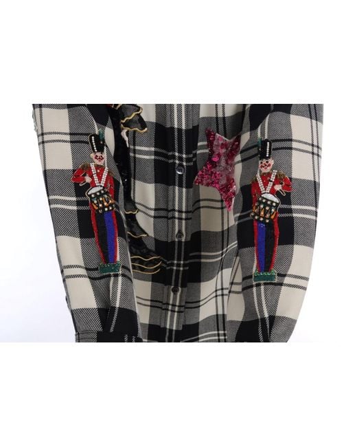 Dolce & Gabbana Gray Fairy Tale Crystal Shirt