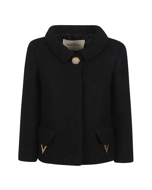 Valentino Black Vlogo Signature Wool Jacket