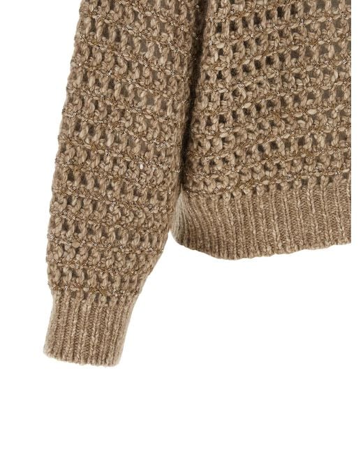 Brunello Cucinelli Brown Elastane Cardigan