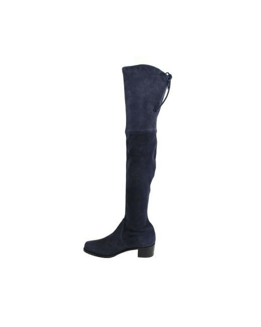 Stuart Weitzman Blue Midland Nice Suede Knee High Boot