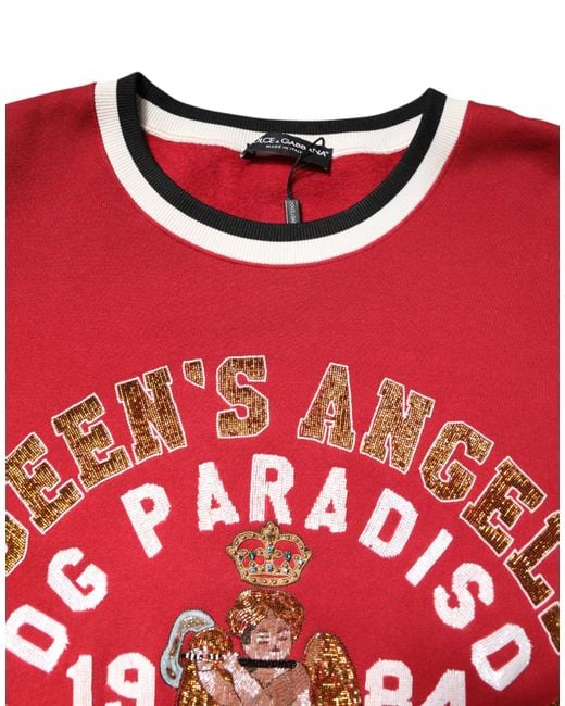Dolce & Gabbana Red Queen Angels Sweatshirt for men