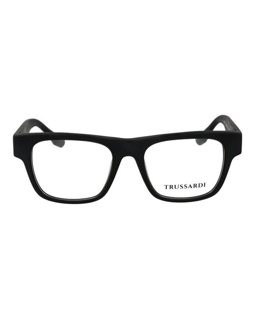 Trussardi Black Acetate Glasses (Frames) for men