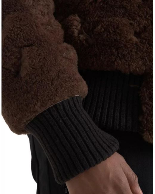 Bottega Veneta Black Fur Lamb Shearling Coat Jacket for men