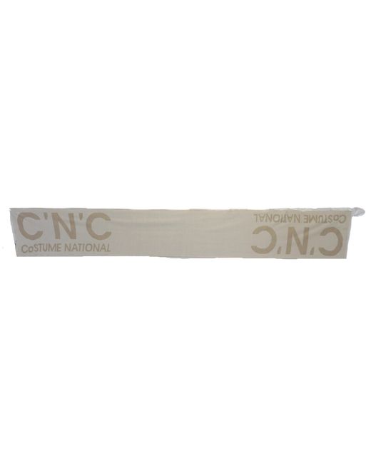 CoSTUME NATIONAL Black Logo Wrap Warmer Shawl Scarf