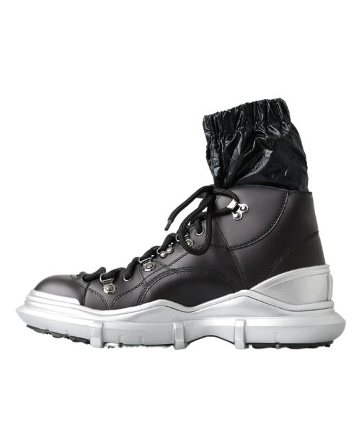 Dolce & Gabbana Black High Top Sneaker Bootie for men
