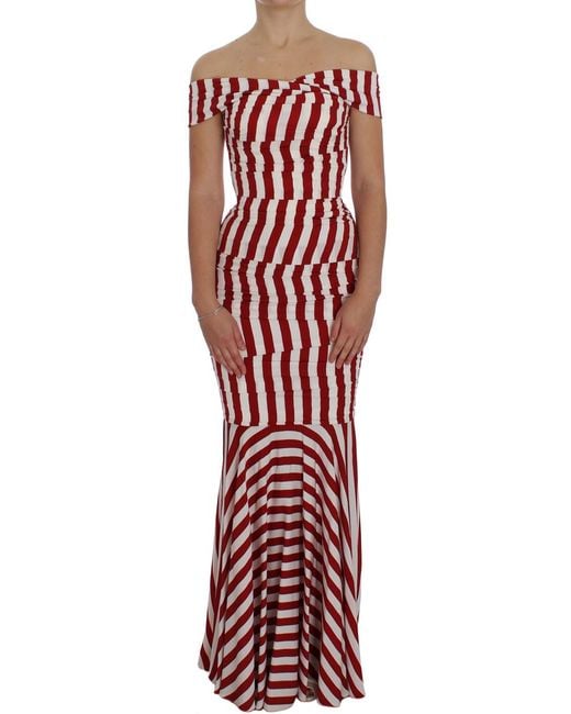 Dolce & Gabbana Red Silk Stretch Dress