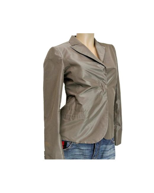 Gucci Natural Taffeta Top Basic Jacket Blazer