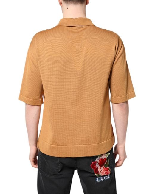 Dolce & Gabbana Floral Collared Short Sleeve T-Shirt for men