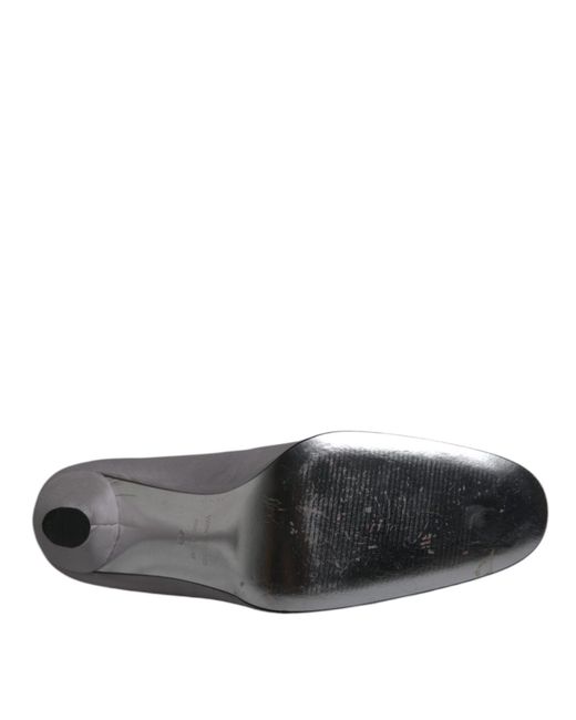 Dolce & Gabbana Gray Satin Pumps Heels