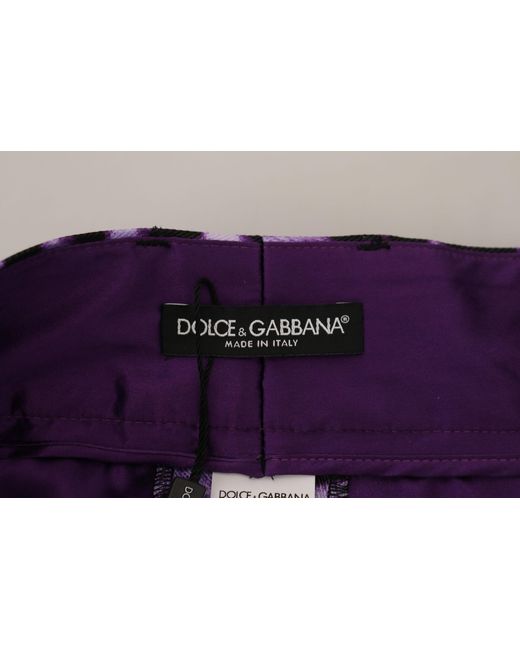Dolce & Gabbana Blue Elegant High Waist Straight Pant