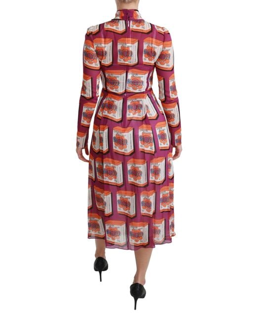 Dolce & Gabbana Red Silk Bellezza A-Line Gown Dress