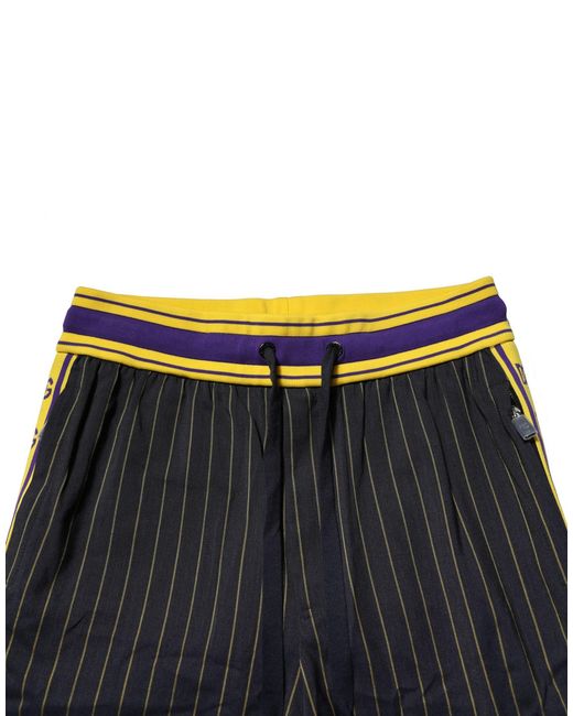 Dolce & Gabbana Black Stripes Wool Jogger Pants for men