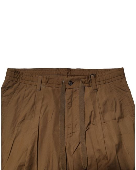 Dolce & Gabbana Brown Relaxed Fit Casual Cotton Trousers for men
