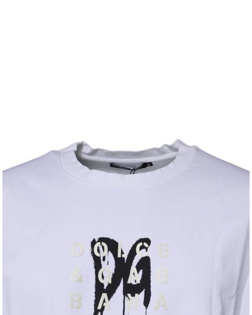 Dolce & Gabbana Blue Dg Logo Cotton Crew Neck T-Shirt for men