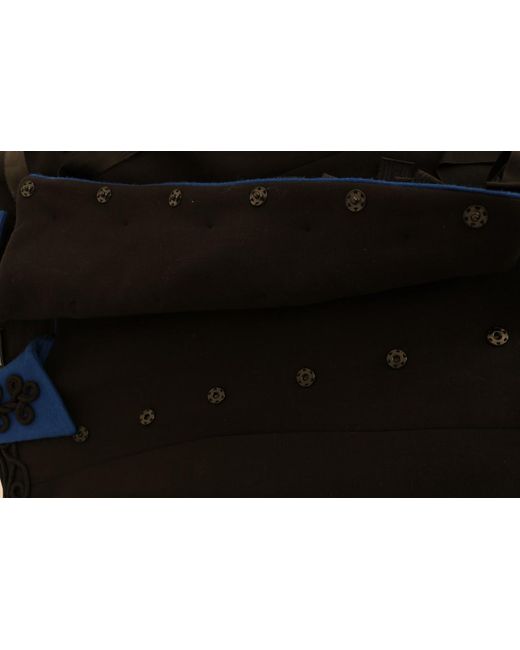 Dolce & Gabbana Black Wool Trench Jacket