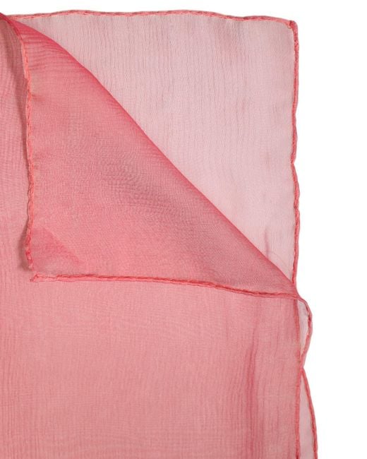 Dolce & Gabbana Pink Silk Rectangle Wrap Shawl Scarf