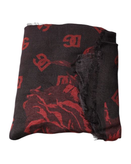 Dolce & Gabbana Pink Floral Modal Wrap Shawl Scarf