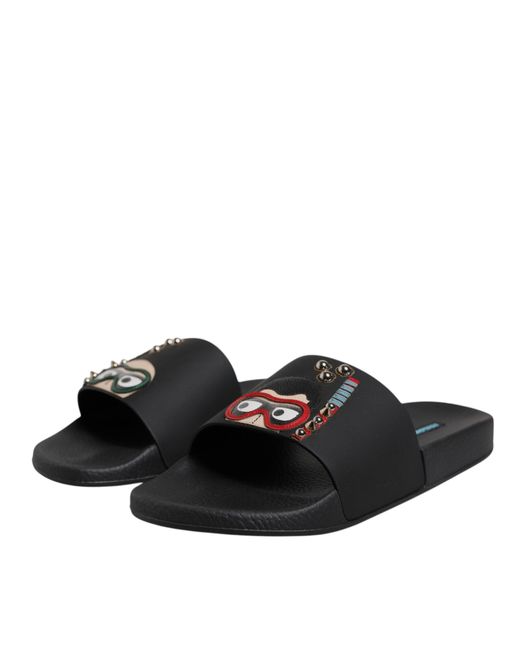 Dolce & Gabbana Black Sliders for men