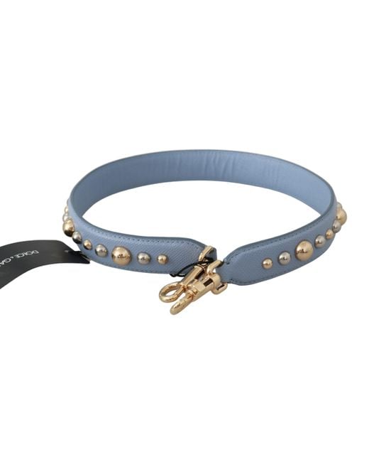 Dolce & Gabbana Blue Elegant Leather Shoulder Strap