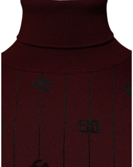 Dolce & Gabbana Red Turtlenecks for men