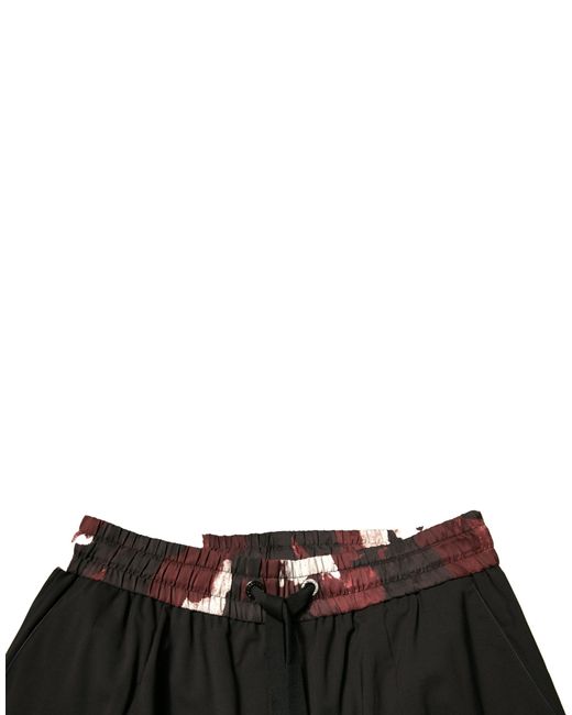 Dolce & Gabbana Black Camouflage Wool Jogger Sweatmen's Pants for men
