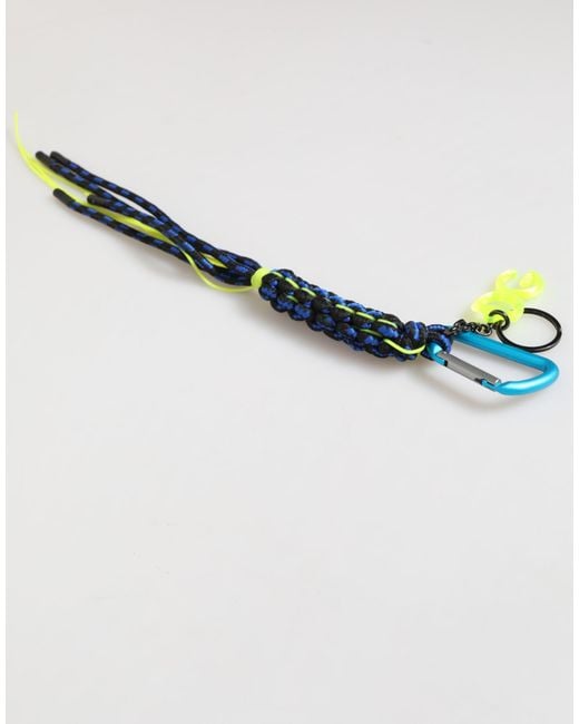 Dolce & Gabbana Blue Tape String Dg Logo Keychain Keyring for men