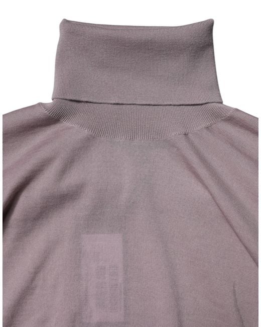 Dolce & Gabbana Purple Cashmere Knitted Pullover Sweater for men
