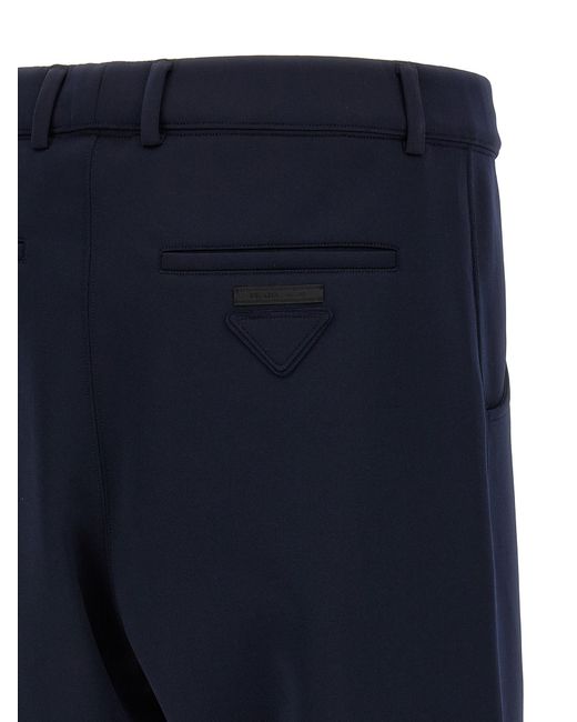 Prada Blue Polyester Casual Pants for men